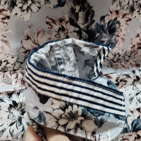 Denim & Flower Ricky Singh Slim-Fit Floral Print Button Down Shirt Size XL - Picture 4 of 8